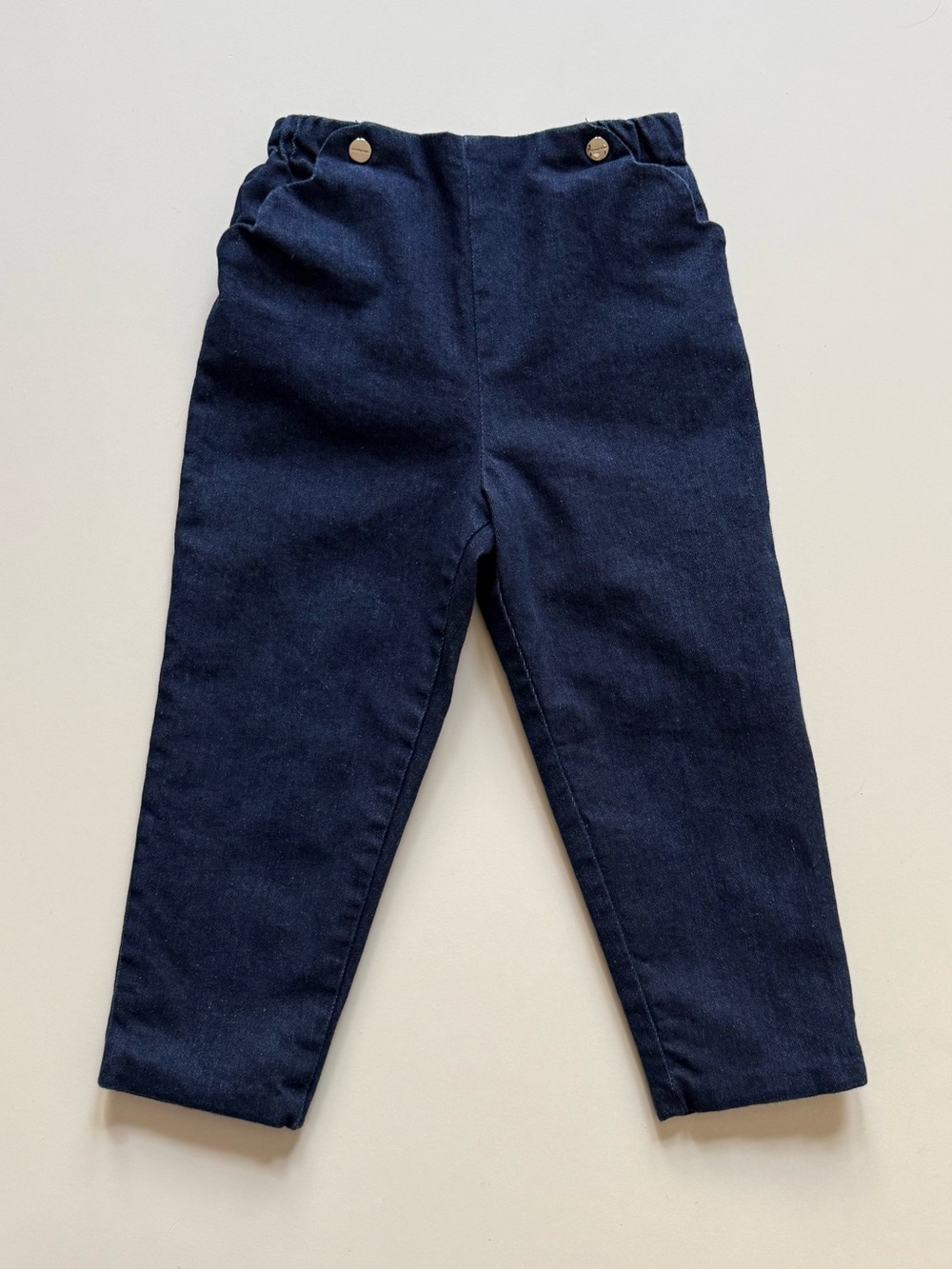 Jacadi Girls Denim Pants with Scalloped Pockets - Size 36M